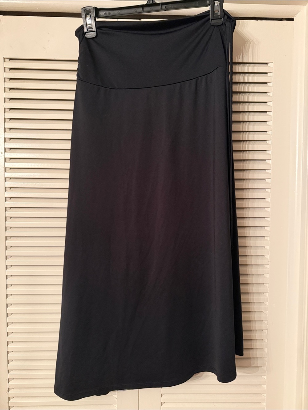 Pacific Trail Black Maxi Skirt with Fold-Over Waistband